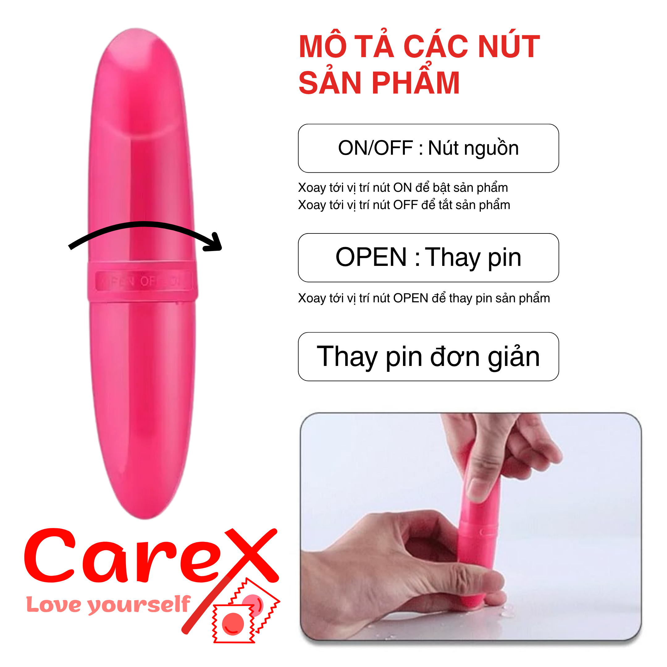 Máy Rung Massage Mini - CareX