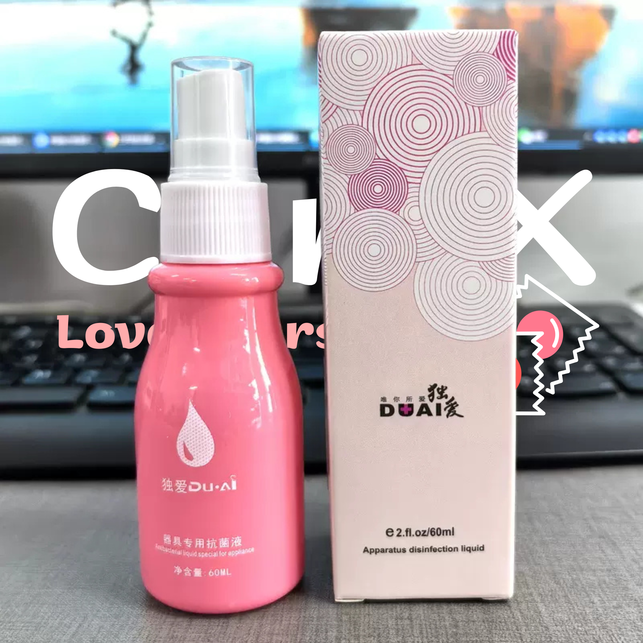 Bình xịt rửa sex toy CareX – 60ml